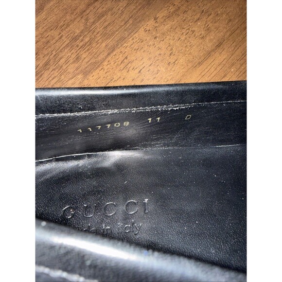 Gucci Jordaan Loafer Horsebit Driver Black Leather Mens 11D Made Italy Authentic main image 7